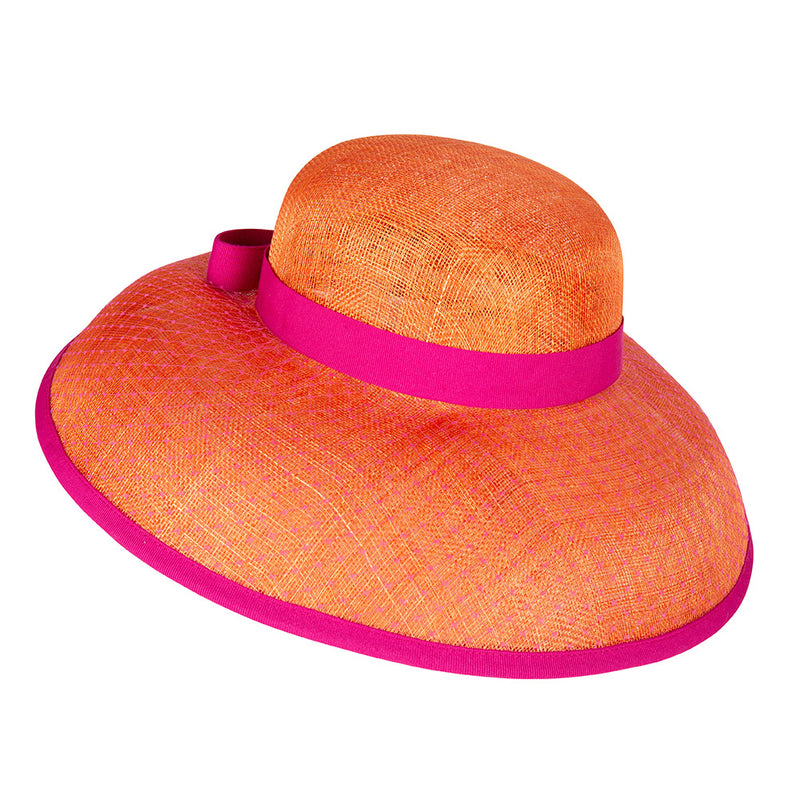Ceremonial shallow lampshade hat orange